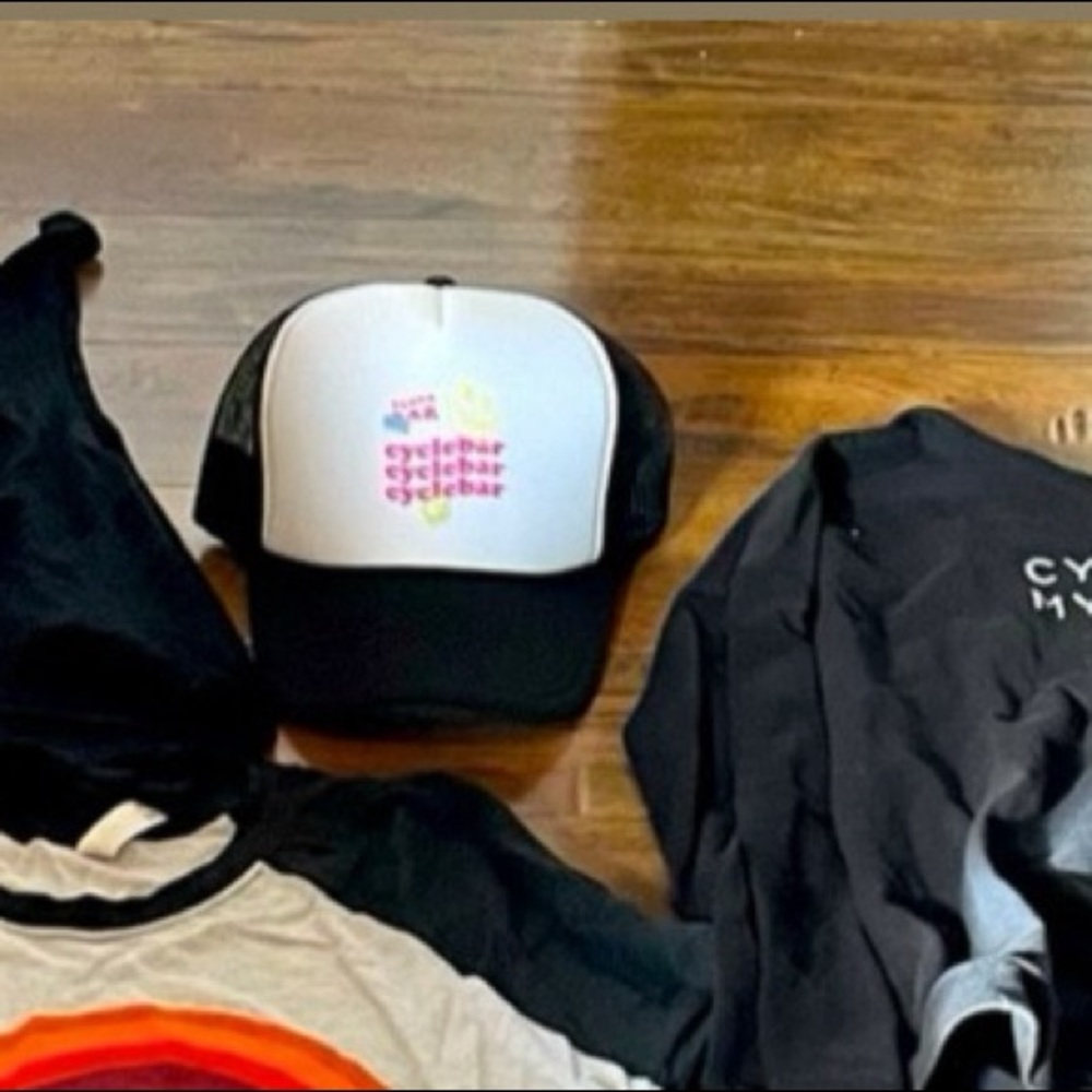 Cyclebar Black and White Trucker Hat